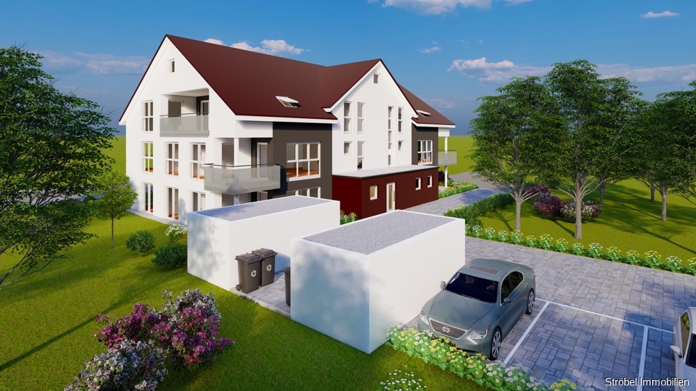 Große 3,5 Zimmerwohnung in Schrozberg zu verkaufen – Neubau – KfW 55, 74575 Schrozberg, Dachgeschosswohnung